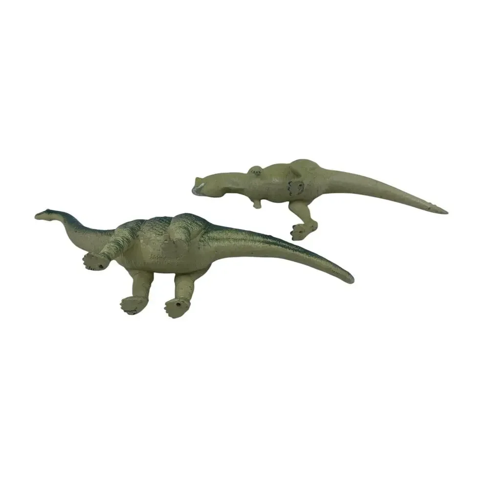 Vintage Jasmin 1997 Carnotaurus & Aptosaurus Toy Dinosaur Figures